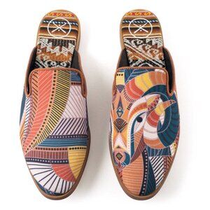 Inkaas Ethos Collection Cyprus Slide Mules Flats Backless Slip On Size 6 Women's